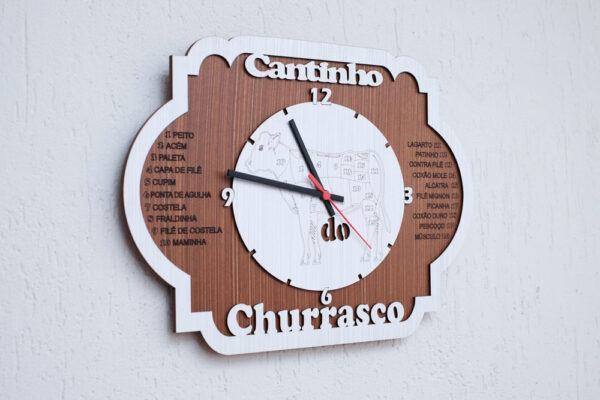 Relógio Cantinho Do Churrasco Caramelo/Branco - Image 2