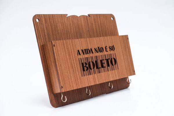 Porta Carta A Vida Não É Só Boletos Cor Caramelo