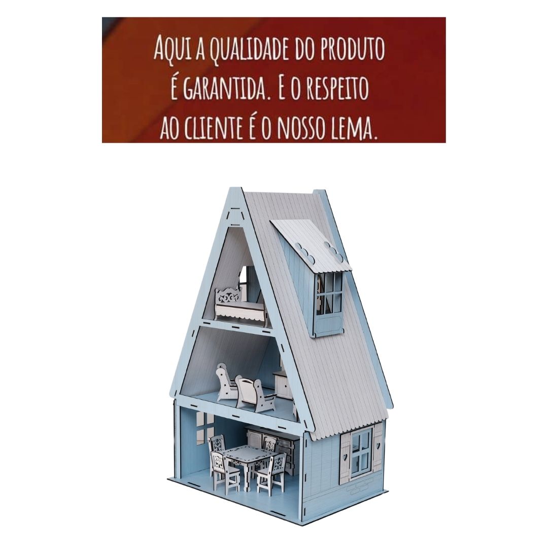 Casa Casinha De Boneca Mdf 26 Miniaturas + Rack P/ Celular Rosa - Perli  Designer