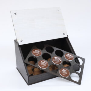 Caixa Porta Cápsulas café Dolce Gusto Tampa e Grade Tabaco