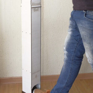 Totem Suporte Para Álcool Em Gel acionamento Pedal