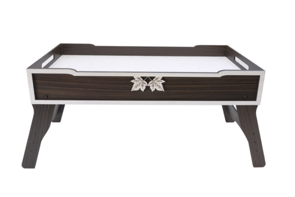 Bandeja Mesa De Cama Com Pés retráteis Para Refeições E Café Da Manhã-Cor Tabaco - Image 2
