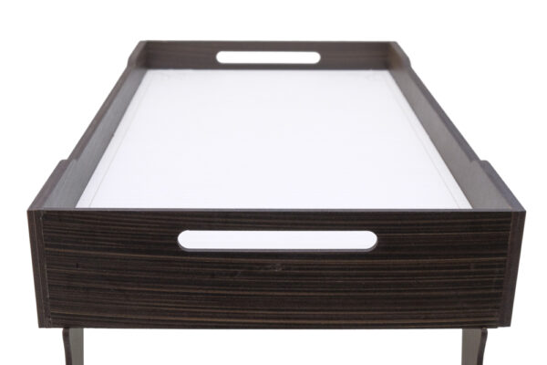 Bandeja Mesa De Cama Com Pés retráteis Para Refeições E Café Da Manhã-Cor Tabaco - Image 4