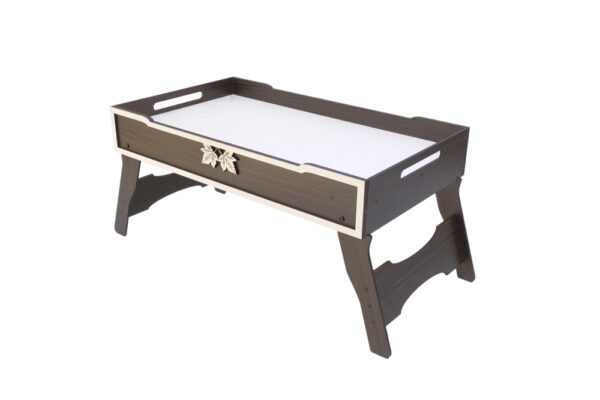 Bandeja Mesa De Cama Com Pés retráteis Para Refeições E Café Da Manhã-Cor Tabaco - Image 9