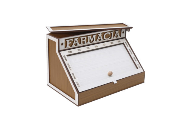Caixa de Remédio Multi Funções - Cor Caramelo e Branca - Image 8
