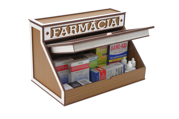 Caixa de Remédio Multi Funções - Cor Caramelo e Branca - Image 7