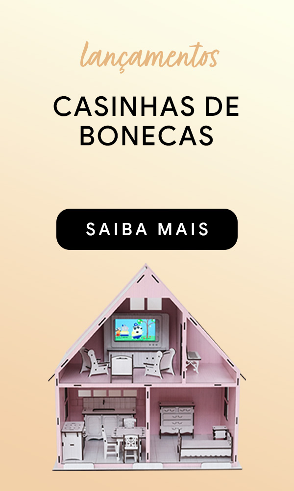 Casa Casinha De Boneca Mdf 26 Miniaturas + Rack P/ Celular Rosa - Perli  Designer