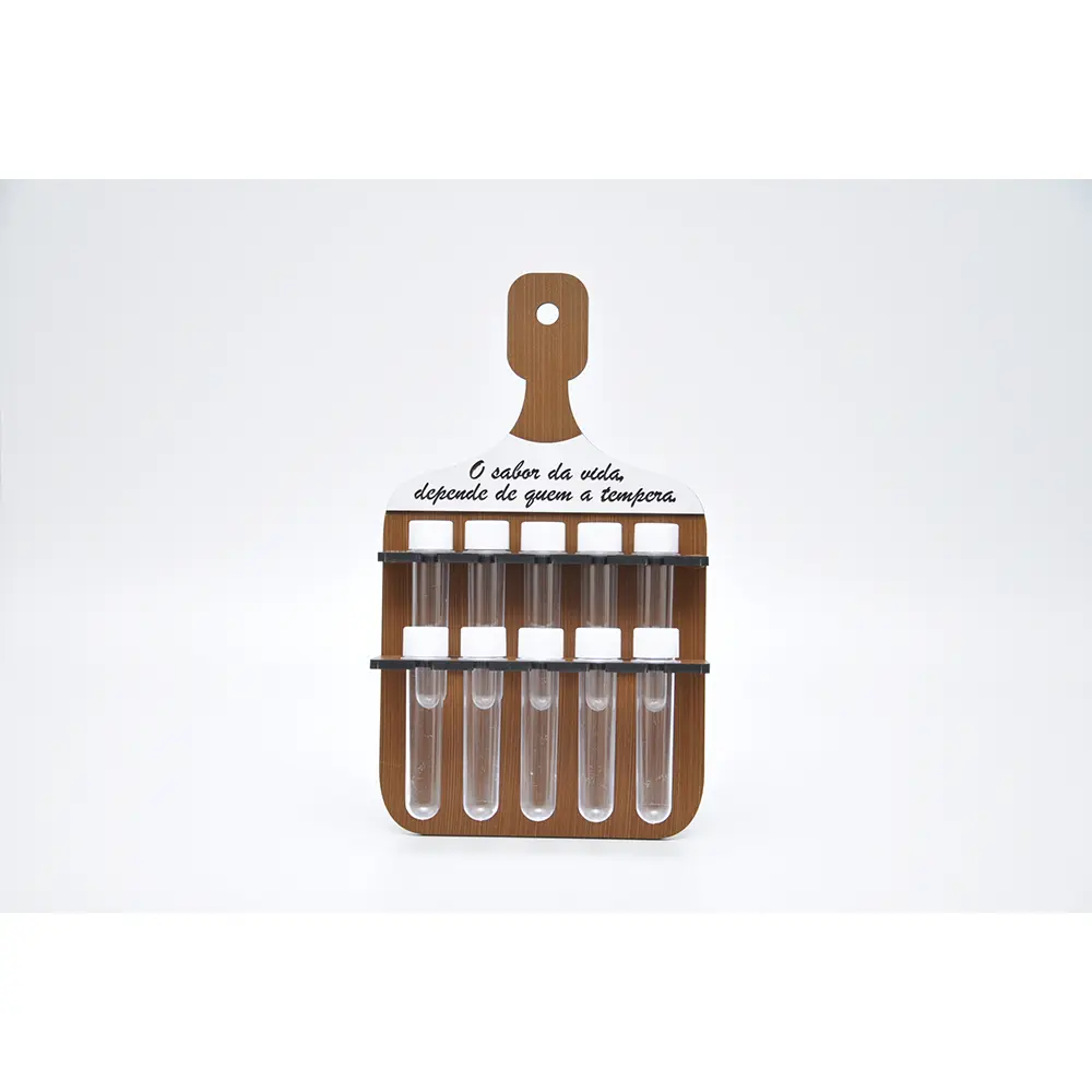 Porta Tempero ¨O Sabor Da Vida Depende De Quem A Tempera" - Caramelo