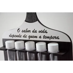 Porta Tempero ¨O Sabor Da Vida Depende De Quem A Tempera¨ - Tabaco