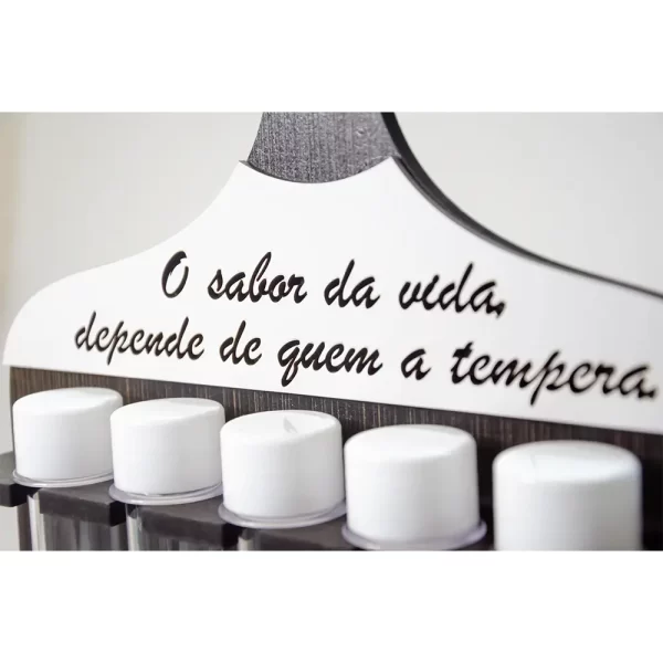 Porta Tempero ¨O Sabor Da Vida Depende De Quem A Tempera¨ - Tabaco - Image 3