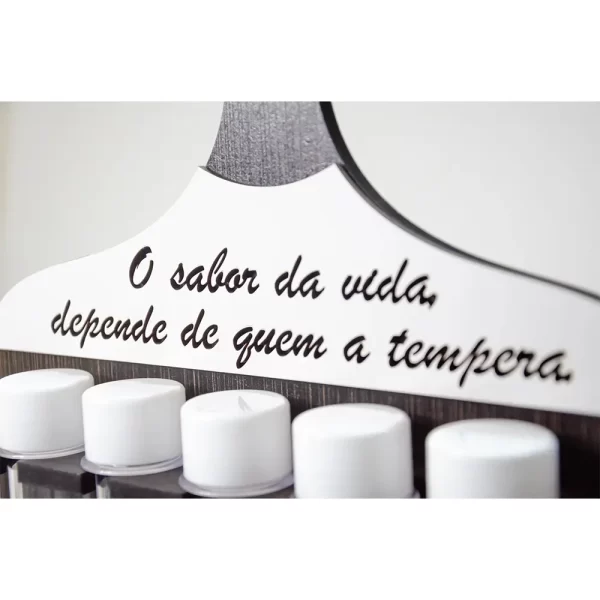 Porta Tempero ¨O Sabor Da Vida Depende De Quem A Tempera¨ - Tabaco - Image 2