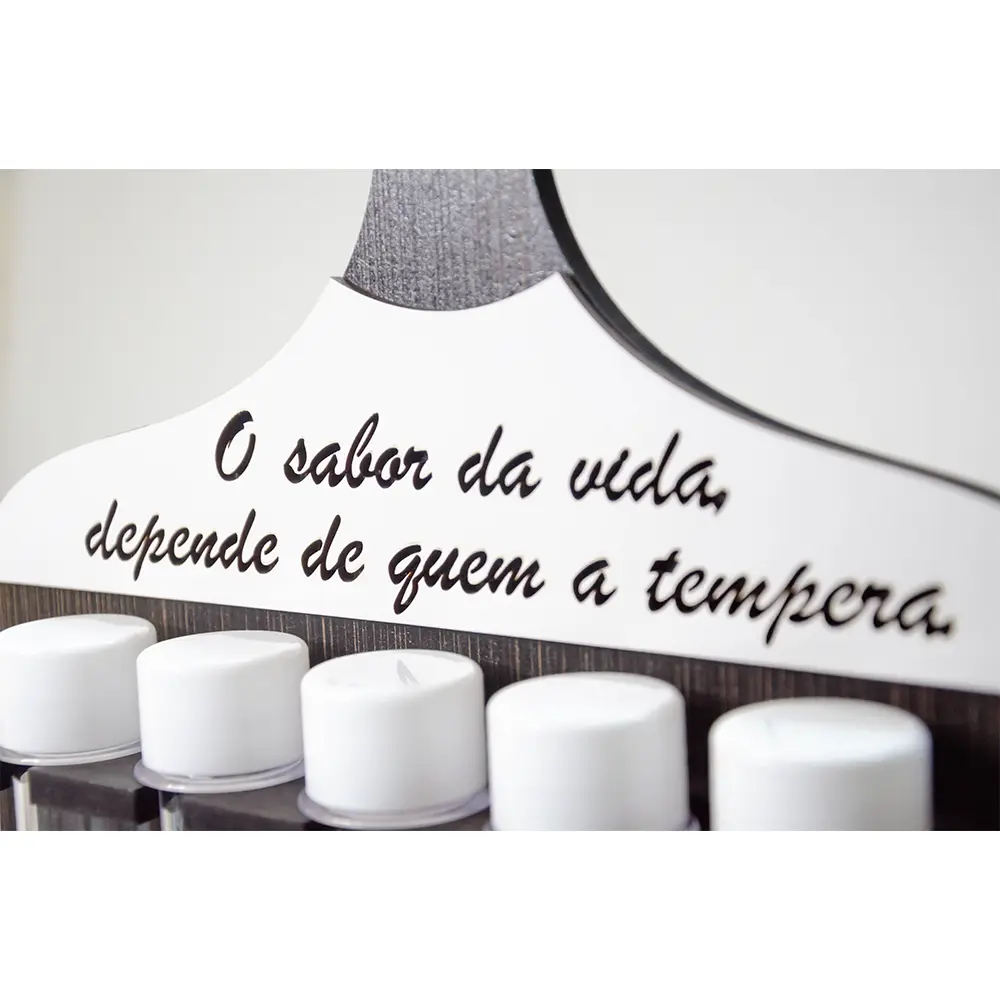 Porta Tempero ¨O Sabor Da Vida Depende De Quem A Tempera¨ - Tabaco - Imagem 2